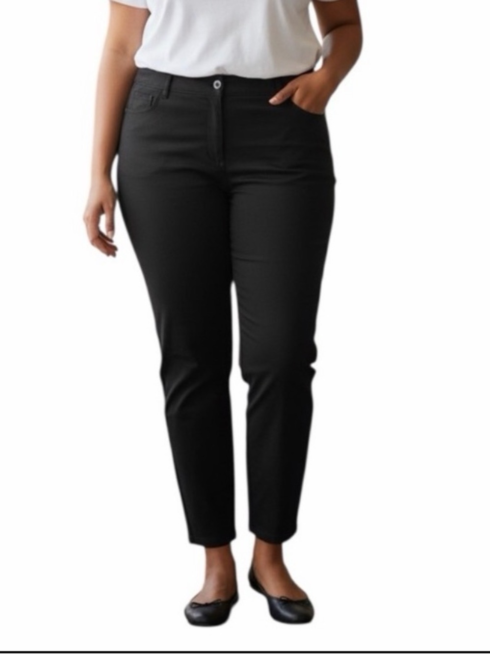 Ryan Wylde Black Flat Front Straight Leg Career Wear Pants size 20W